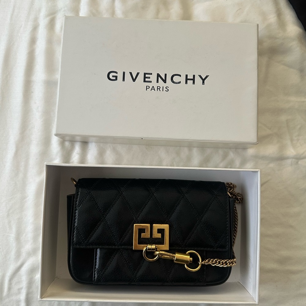 Givenchy black leather quilted bag
